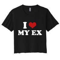 I Love Heart My EX 2000s Style Meme Tee Women's Crop Top Tee