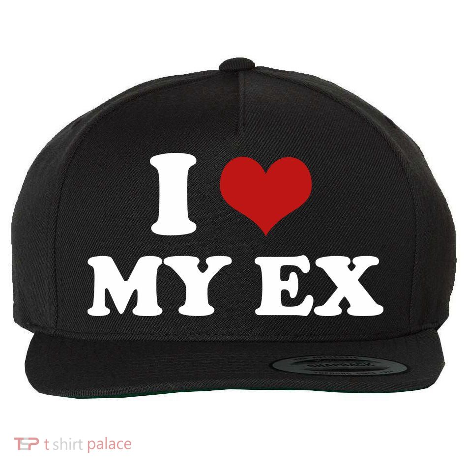I Love Heart My EX 2000s Style Meme Tee Wool Snapback Cap