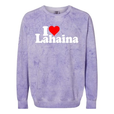 I Love Heart Lahaina Hawaii Colorblast Crewneck Sweatshirt