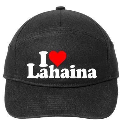 I Love Heart Lahaina Hawaii 7-Panel Snapback Hat