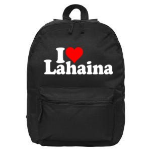 I Love Heart Lahaina Hawaii 16 in Basic Backpack