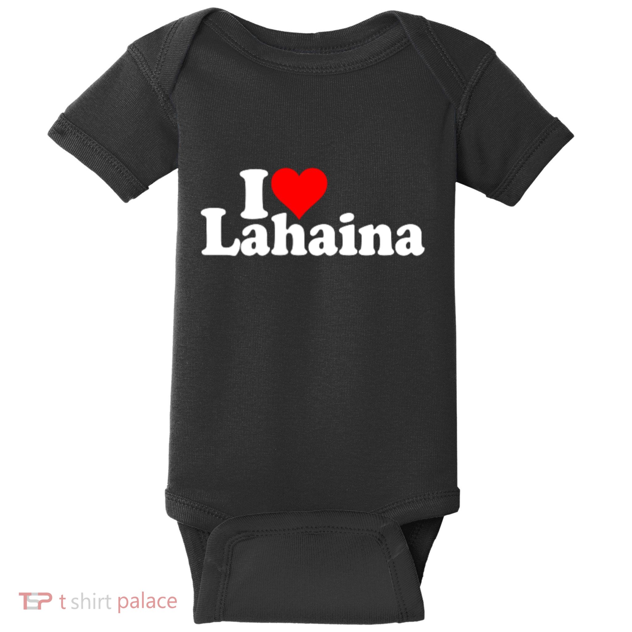 I Love Heart Lahaina Hawaii Baby Bodysuit