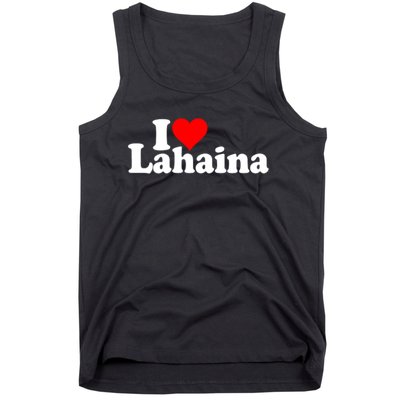 I Love Heart Lahaina Hawaii Tank Top