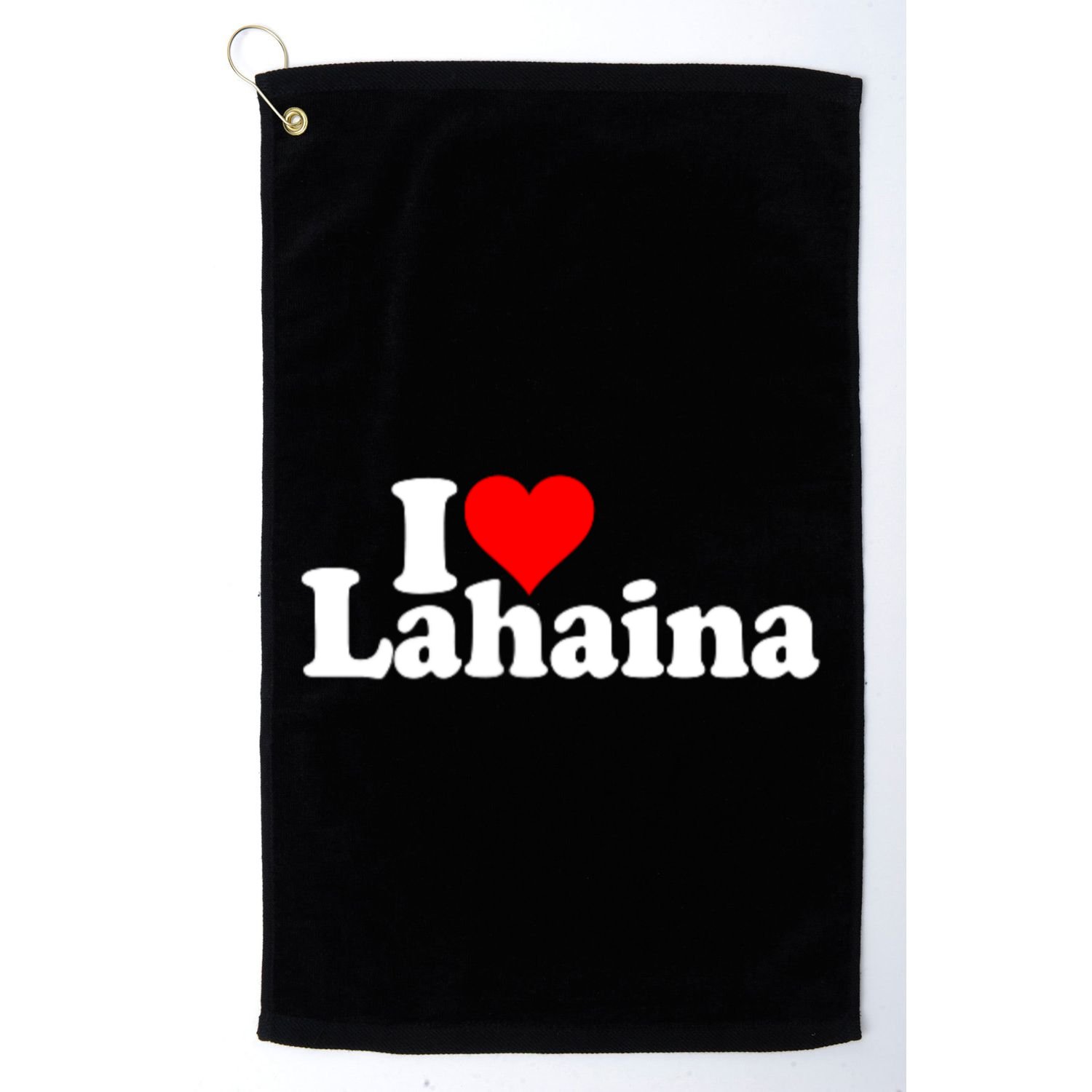 I Love Heart Lahaina Hawaii Golf Towel
