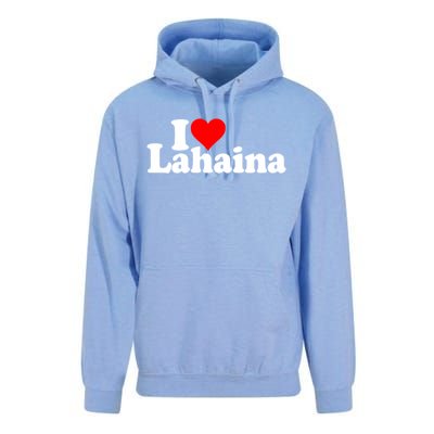 I Love Heart Lahaina Hawaii Unisex Surf Hoodie