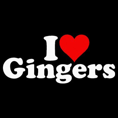I LOVE HEART GINGERS REDHEADS RED HAIR T-Shirt