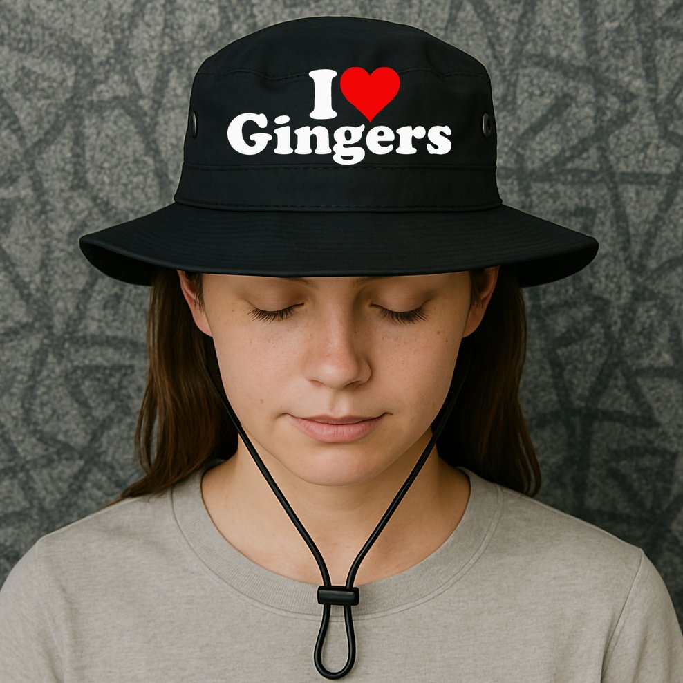 I LOVE HEART GINGERS REDHEADS RED HAIR Bucket Hat