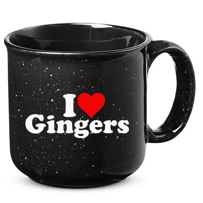 I LOVE HEART GINGERS REDHEADS RED HAIR 15oz Campfire Ceramic Mug