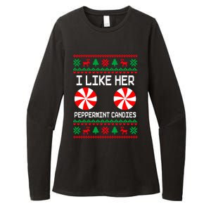 I Like Her Peppermint Candies Funny Couple Ugly Xmas Gift Womens CVC Long Sleeve Shirt