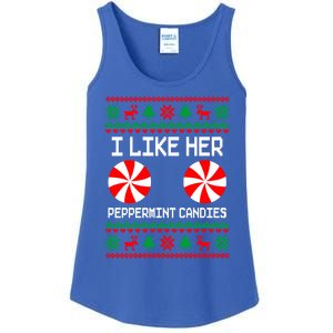 I Like Her Peppermint Candies Funny Couple Ugly Xmas Gift Ladies Essential Tank