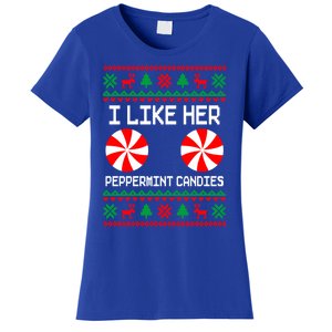 I Like Her Peppermint Candies Funny Couple Ugly Xmas Gift Women's T-Shirt