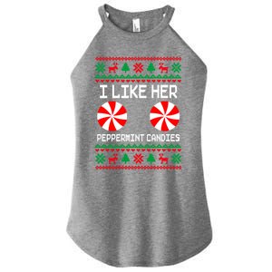 I Like Her Peppermint Candies Funny Couple Ugly Xmas Gift Women's Perfect Tri Rocker Tank