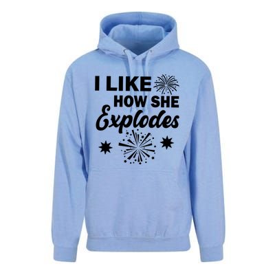 I Like How She Explodes Fireworks Unisex Surf Hoodie