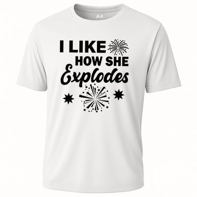 I Like How She Explodes Fireworks Cooling Performance Crew T-Shirt