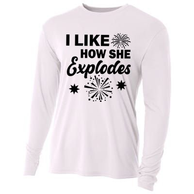 I Like How She Explodes Fireworks Cooling Performance Long Sleeve Crew