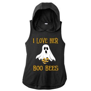 I Love Her Boo Bees Funny Couple Matching Halloween Costumer Gift Ladies PosiCharge Tri-Blend Wicking Draft Hoodie Tank