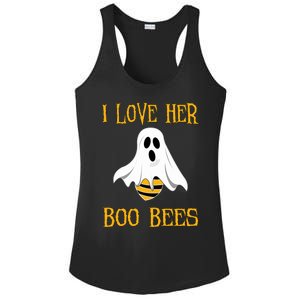 I Love Her Boo Bees Funny Couple Matching Halloween Costumer Gift Ladies PosiCharge Competitor Racerback Tank