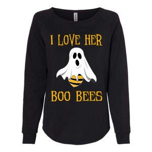 I Love Her Boo Bees Funny Couple Matching Halloween Costumer Gift Womens California Wash Sweatshirt