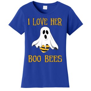 I Love Her Boo Bees Funny Couple Matching Halloween Costumer Gift Women's T-Shirt