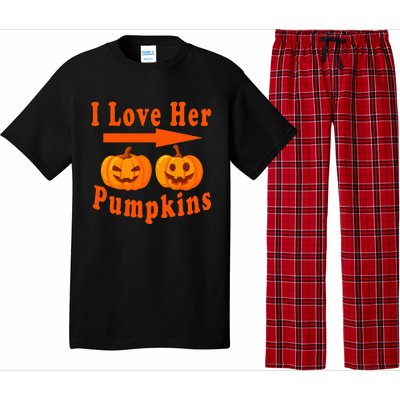 I Love Her Pumpkins Funny Quotes Halloween Costume Pajama Set