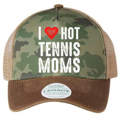 I Love Hot Tennis Moms Meaningful Gift Legacy Tie Dye Trucker Hat