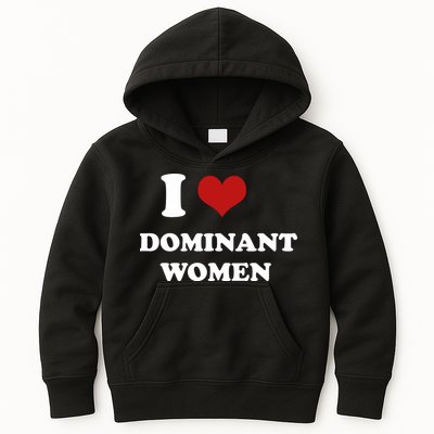 I Love Heart Dominant Women Funny Meme Kids Hoodie