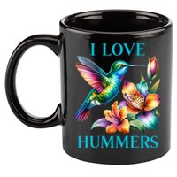 I Love Hummers Hummingbird  11oz C Handle Ceramic Mug