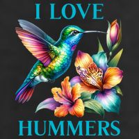 I Love Hummers Hummingbird  11oz C Handle Ceramic Mug