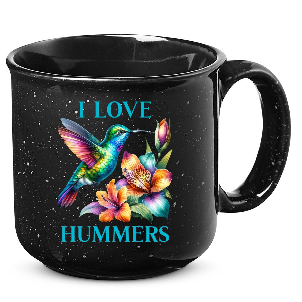 I Love Hummers Hummingbird  15oz Campfire Ceramic Mug