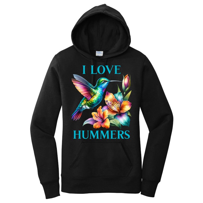 I Love Hummers Hummingbird  Women's Pullover Hoodie