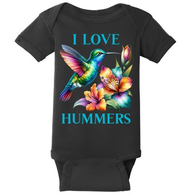 I Love Hummers Hummingbird  Baby Bodysuit