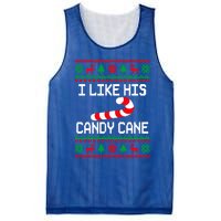 I Like His Candy Cane Funny Couples Ugly Christmas Cute Gift Mesh Reversible Basketball Jersey Tank