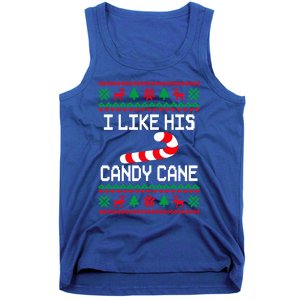 I Like His Candy Cane Funny Couples Ugly Christmas Cute Gift Tank Top