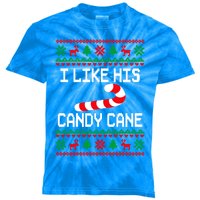 I Like His Candy Cane Funny Couples Ugly Christmas Cute Gift Kids Tie-Dye T-Shirt