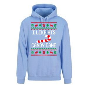 I Like His Candy Cane Funny Couples Ugly Christmas Cute Gift Unisex Surf Hoodie