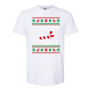 I Like His Candy Cane Funny Couples Ugly Christmas Cute Gift Softstyle CVC T-Shirt