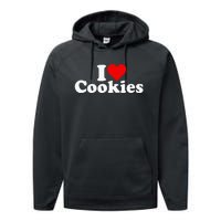 I Love Heart Cookies Performance Fleece Hoodie