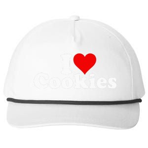 I Love Heart Cookies Snapback Five-Panel Rope Hat