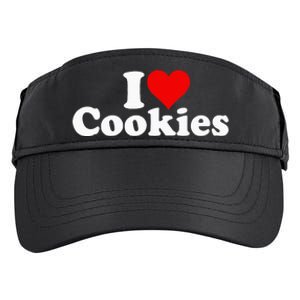 I Love Heart Cookies Adult Drive Performance Visor