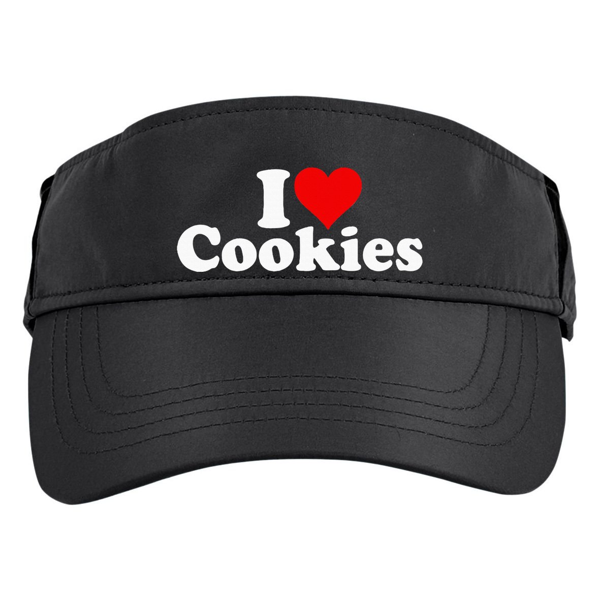 I Love Heart Cookies Adult Drive Performance Visor