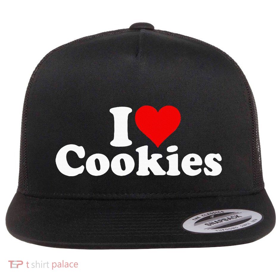 I Love Heart Cookies Flatbill Hat