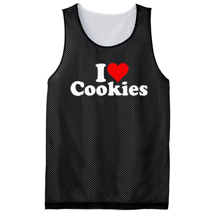 I Love Heart Cookies Mesh Reversible Basketball Jersey Tank