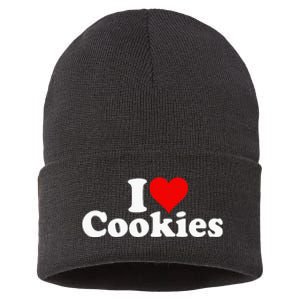 I Love Heart Cookies Sustainable Knit Beanie