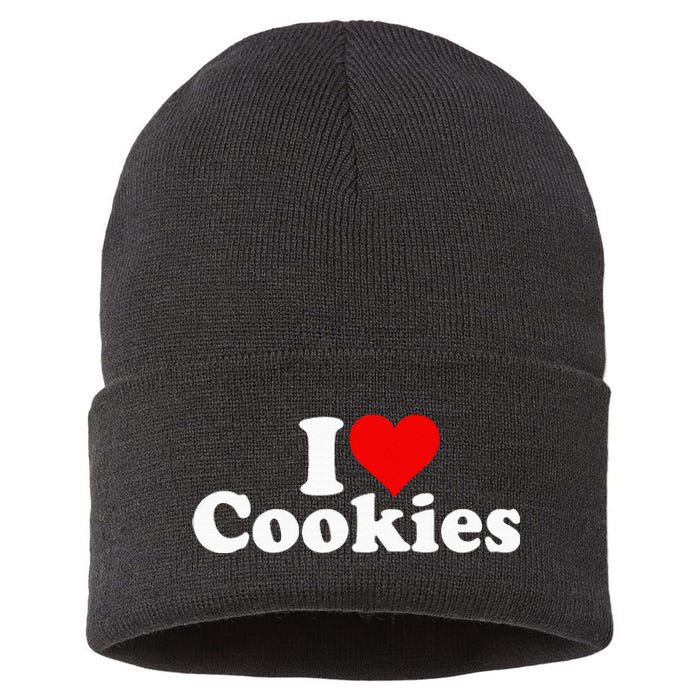 I Love Heart Cookies Sustainable Knit Beanie