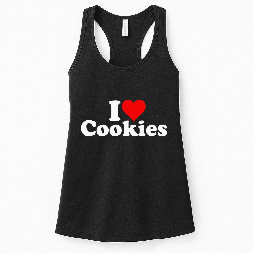I Love Heart Cookies Womens Tank Top
