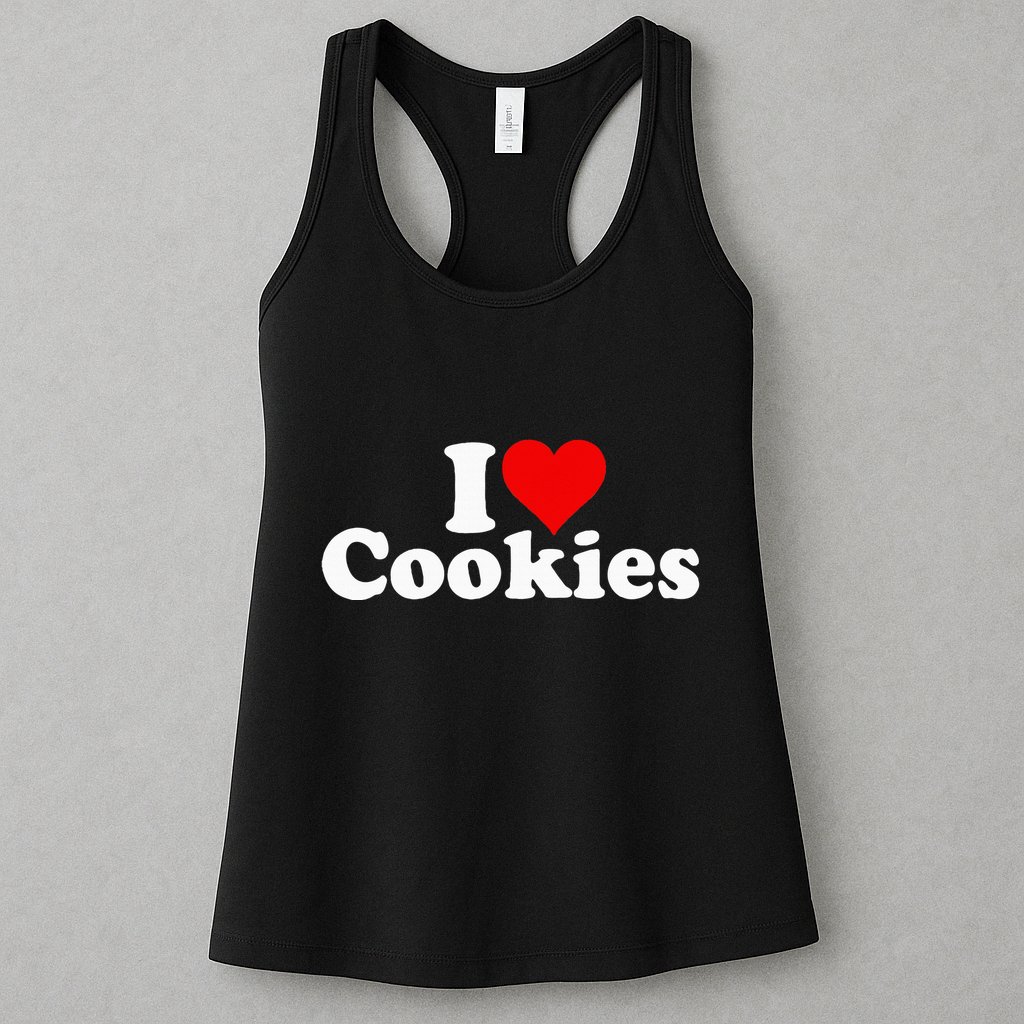I Love Heart Cookies Womens Tank Top