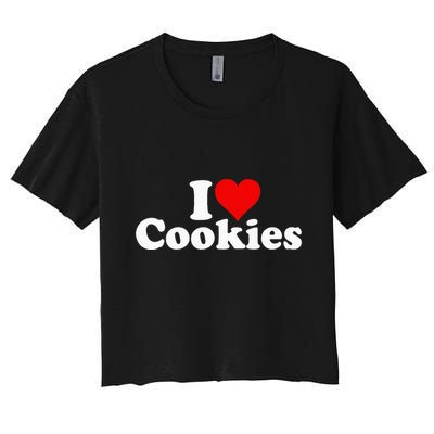 I Love Heart Cookies Crop Top