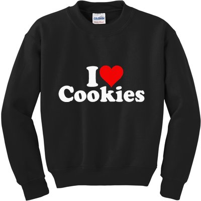 I Love Heart Cookies Kids Sweatshirt