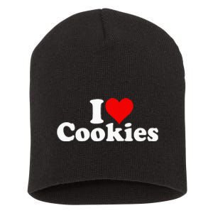 I Love Heart Cookies Short Acrylic Beanie