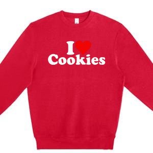 I Love Heart Cookies Premium Crewneck Sweatshirt